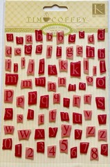Scrapbooking Stickers Alphabet Letters Numbers Accents Lot of 6