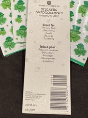 Vtg AGC St. Patrick’s Day Stickers Irish Shamrocks 6 Packs 12 Sheets