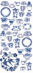 Violette Stickers Blue & White China Chinoiserie Crafts Planner Supply Scrapbook