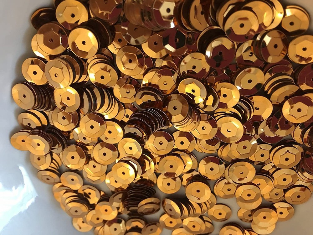 Sequins 8mm 800/Pkg (Gold) Gold