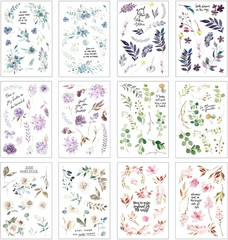 12 Sheets Rub on Transfers for Crafts Furniture Rub on Transfers Stickers