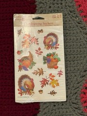 Vintage Forget Me Not American Greetings Thanksgiving Stickers