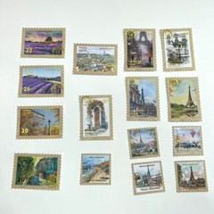 Paris France Provence Eiffel Tower Washi Paper Stamp Stickers Travel Journal