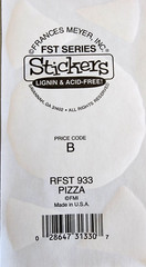 Frances Meyer Pizza Stickers RFST 933 Pepperoni Scrapbooking Journal 2 Sheets