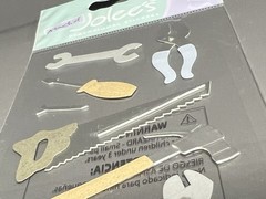 Jolee’s Dimensional Stickers Scrapbooking Tool Box Hammer Nails Saw Wrench