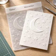 Darice Embossing Folder Essentials Moon and Stars