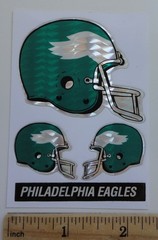 Vintage PHILADELPHIA EAGLES Prism Stickers Sheet 1980s~NFL Football