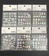 6 Park Lane Adhesive Gems Scrapbooking Stickers Square Oval Hearts Teardrop NEW