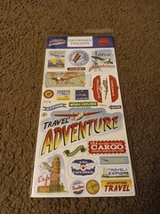 Crafts 13″ Chipboard Stickers Travel Theme Adventure Planes Luggage Camera Lot 3