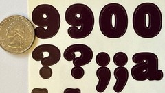 DEEP PLUM 3/4” ALPHABET Stickers(2 sheet)Making Memories •Letters•Numbers•Words•