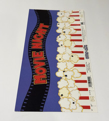 EK Success Scrapbook Title Over-all Movie Night Theater Family Fun EKOV/149 NEW