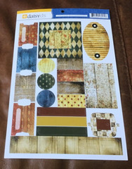 8 x 10″ sheet DAISY D’S STICKER 13571 FRENCH MARKET ACCESSORY USE WITH BRADS *