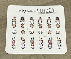 NEW Every Minute A Story Holiday Checklists Sticker Set EMAS Christmas Stickers