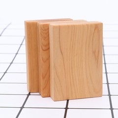 3Pcs Unfinished Yellow Wood Blocks DIY Craft Wood Cutouts Rustic Party Decor