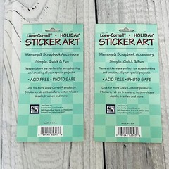 1997 Loew-Cornell Holiday Sticker Art Lot Of 2 NIP Christmas Snowman Santa #2303