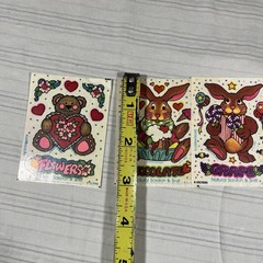 3 Vintage Illuminations 1980’s Scratch Sniff Stickers Chocolate Grape Flower
