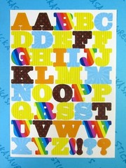 Capital Alphabet Letters Multi Color Sticker Sheet