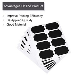 Chalkboard Labels Blackboard Stickers 60x40mm Reusable W Chalk Marker Count 96