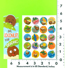Eureka Coconut Scented Scratch & Sniff Bookmark & Sticker Sheet Set Retired