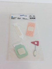 Lot of 5 Scrapbook Sticker Decoration Sheets Medical Movies Love Romance Hearts
