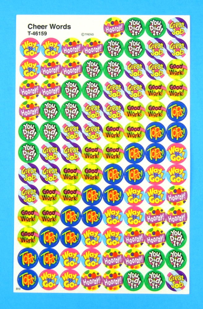 Trend Cheer Words Sticker Sheet
