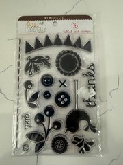 My Mind’s Eye Find & Dandy 16 Tickled Pink Stamps Bird Cherry Girl Thanks Crafts