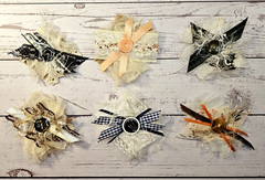 Handmade Junk Journal Embellishments Scrapbook Clusters Set Of 6