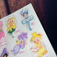 Vintage 1983 David Kirschner Rose-Petal Place Characters Sticker Sheet RARE