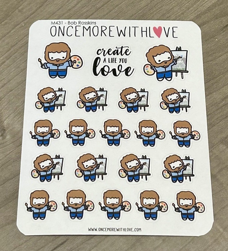 NEW Once More With Love ❤️ Bob Rosskin 1.0 & 2.0 Sticker Sheets OMWL Stickers