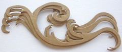 {3} *ELEGANT FLOURISH* Swirl Bare Unfinished Chipboard Die Cuts – 1 1/2″ x 4″