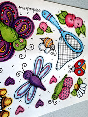 Whipper Snapper Designs Bugs Stickers Whimsical Flowers 2001 NOS Scrapbooking