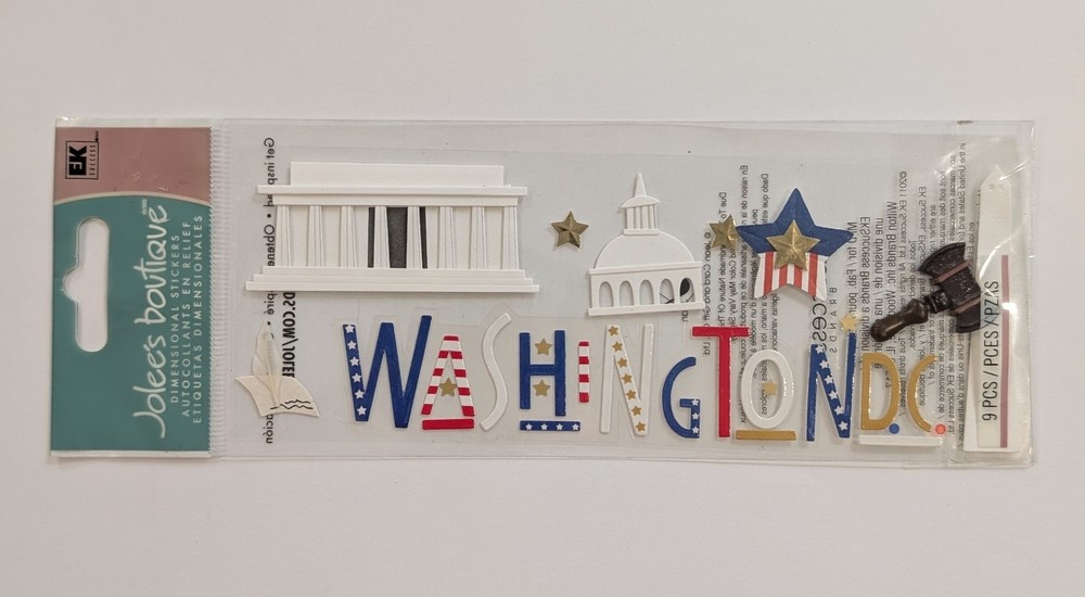 Jolee’s Washington D.C. Travel Vacation Scrapbooking Title Stickers