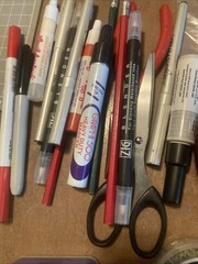 Large Crafting Scrapbooking Supply Lot Ink Pens Stamp Stylus Tool Punches Flock