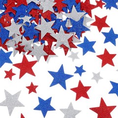 150 PCS Patriotic Foam Star Stickers Adhesive Stickers Star Shape Glitter Foa…