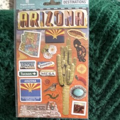 Paper House Destinations Arizona Travel Scrapbooking Stickers Multicolor