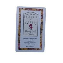 4 Flower Playing Cards Hyacinth Forget Me Not Anemone Collage Scrapbook Crafts