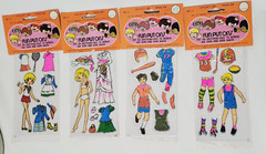 4 Vtg Stick On Sports Girl Theme 1970s Bella Fun Put Ons Sealed NOS New Lot