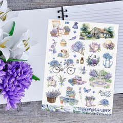 Eaasty 930 Pcs Wisteria Spring Stickers Natural Purple Flower Vinyl Colorful