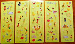 Disney World TINKERBELL Fairy Faeries Fawn 5 Sheets Scrapbook Stickers!