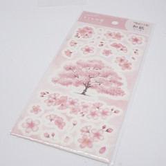 Synapse Japan Sakura Cherry Blossom Washi Paper Stickers Sheet (17.5cm x 9cm)