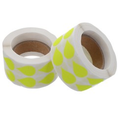 2 Rolls Fluorescent Teardrop Stickers Self Adhesive Labels For Food Storage