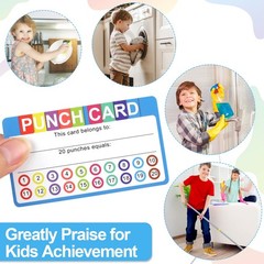 Punch Cards for Classroom, 240 Pack Kids Behavior Reward Punch Cards, Incenti…