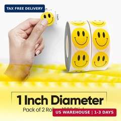 1000PCS Yellow Smiley Face Stickers 1 Inch – Bulk Happy Face Stickers for Cla…