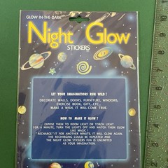 Vintage Twin Seven Angels 90s Night Glow Stickers Moons Galaxy Stars Celestial