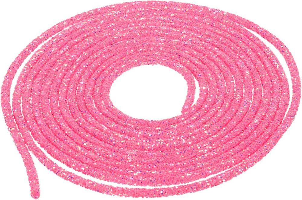 5 Yard 6Mm 0.24 Inch Glitter Sequins Rope Sequins Rhinestone Tube Cord for DIY W