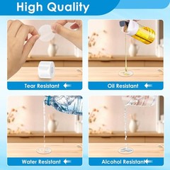 500 Pcs 1 Inch Waterproof Self-Adhesive Clear Stickers for Gifts and Mail Use