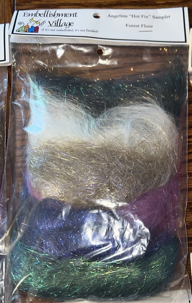 Sealed Angelina “Hot Fix” Fiber Pack Forest Floor 6 Colors Embellishment Village