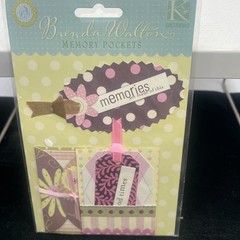 K&Company Brenda Walton Memory Pockets~Dimensional Sticker Lot Scrapbook Tags
