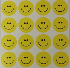 YELLOW SMILEY FACE Stickers (16pc)Emoji•Kids•Happy•Children •Card Making•