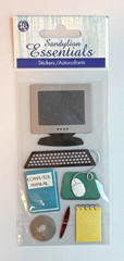 Crafts Stickers School Computer Monitor Keyboard Mouse Pad Disk Manual Pad Pen